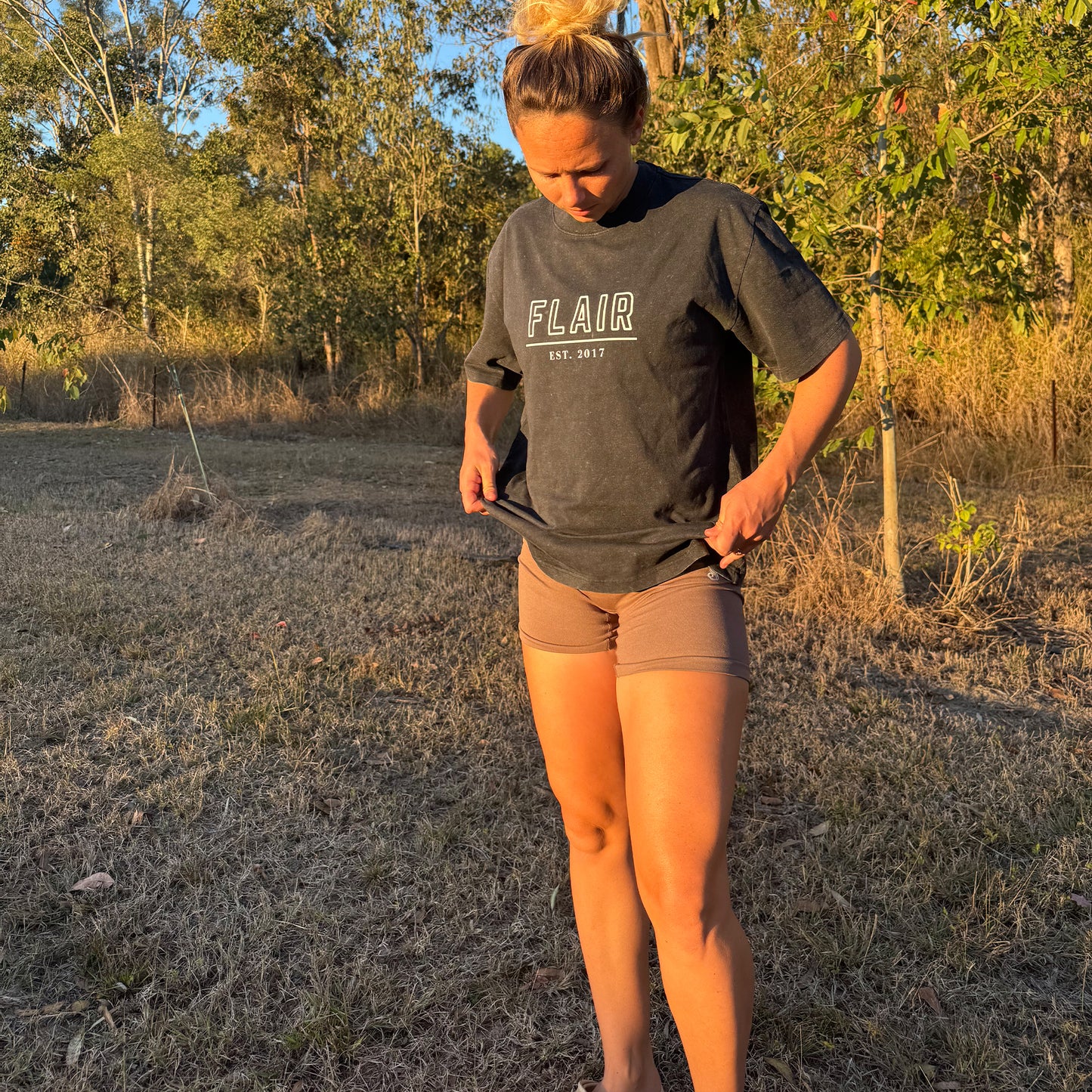 "OG FLAIR" WOMENS STONEWASH HEAVY TEE