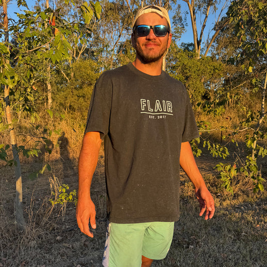 "OG FLAIR" STONEWASH HEAVY TEE